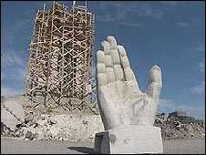 High on a hill overlooking the city of Kars, there is a vast column of concrete obscured by wooden scaffolding.   The hand of friendship has yet to be proffered, let...