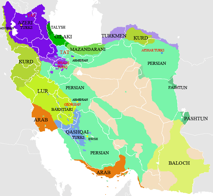 Iran Ethnic Map 50