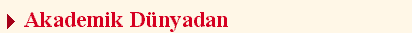 Akademik D�nyadan