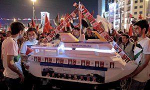 Auf dem türkischen Schiff Mavi Marmara wurden neun Aktivisten getötet.