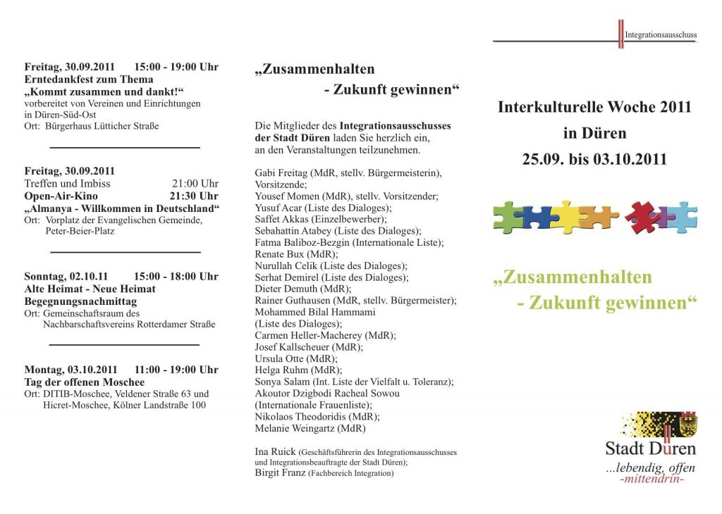Einladung zur interkulturellen Woche in Düren