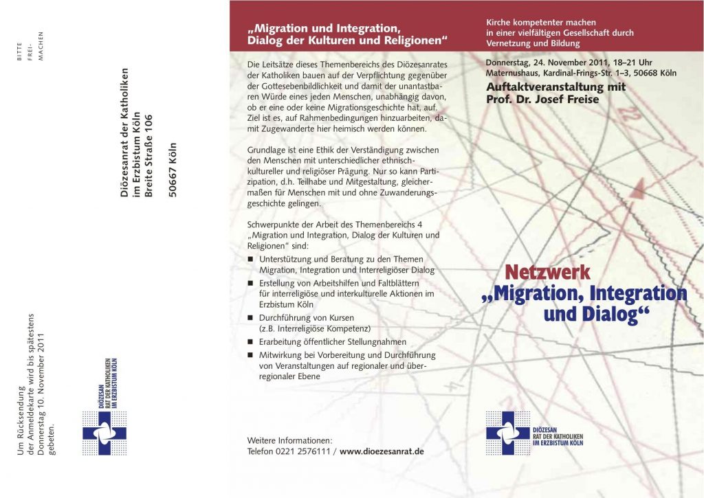 Einladung: Netzwerk „Migration, Integration und Dialog“ 24.11.2011