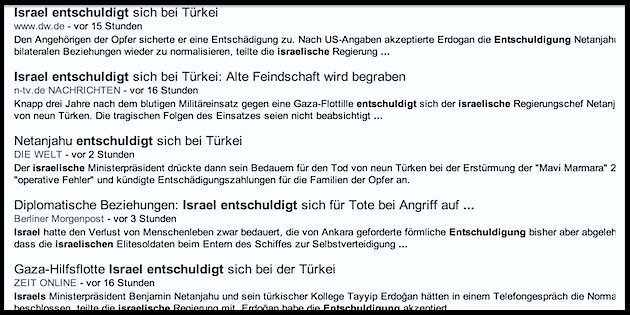 Israel entschuldigt sich bei Türkei