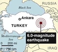 Turkey earthquake kills 57 after striking while villagers slept