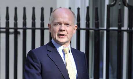 William Hague arrives at 10 Downing Street
