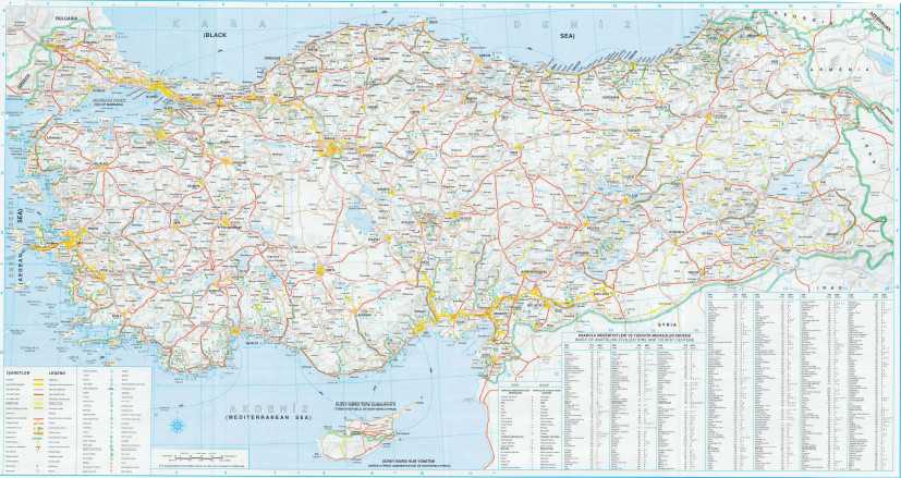 The Map of Turkey