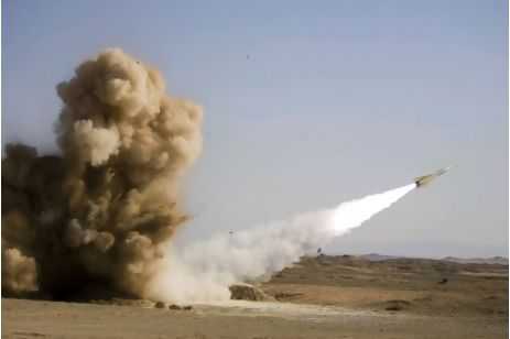 This photo claims to show a missile launch during Iranian war games outside Semnan, about 240 kilometers east of Tehran. Iranian Army / AP Photo