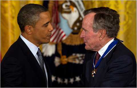 Elder Bush Receives Medal of Freedom