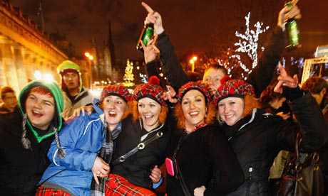 Hogmanay in Scotland ... always as good as it used to be. Trust us. Photograph: Jeff J Mitchell/Getty Images