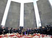 armenian-question AFP – Armenian President Serzh Sarkisian (centre) attends a ceremony with Catholics of all Armenians Garegin …