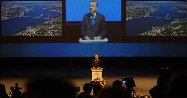 Prime Minister Recep Tayyip Erdogan of Turkey unveiled a plan to build a new waterway to the Black Sea, promising that the tanker-clogged Bosporus through Istanbul would soon be used for sports and boat trips. 