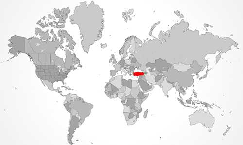 turkey world map