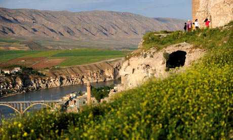 Hasankeyf has 'housed all the civilisations of Mesopotamia', but now faces being submerged by a dam project. Photograph: Bulent Kilic/AFP/Getty Images