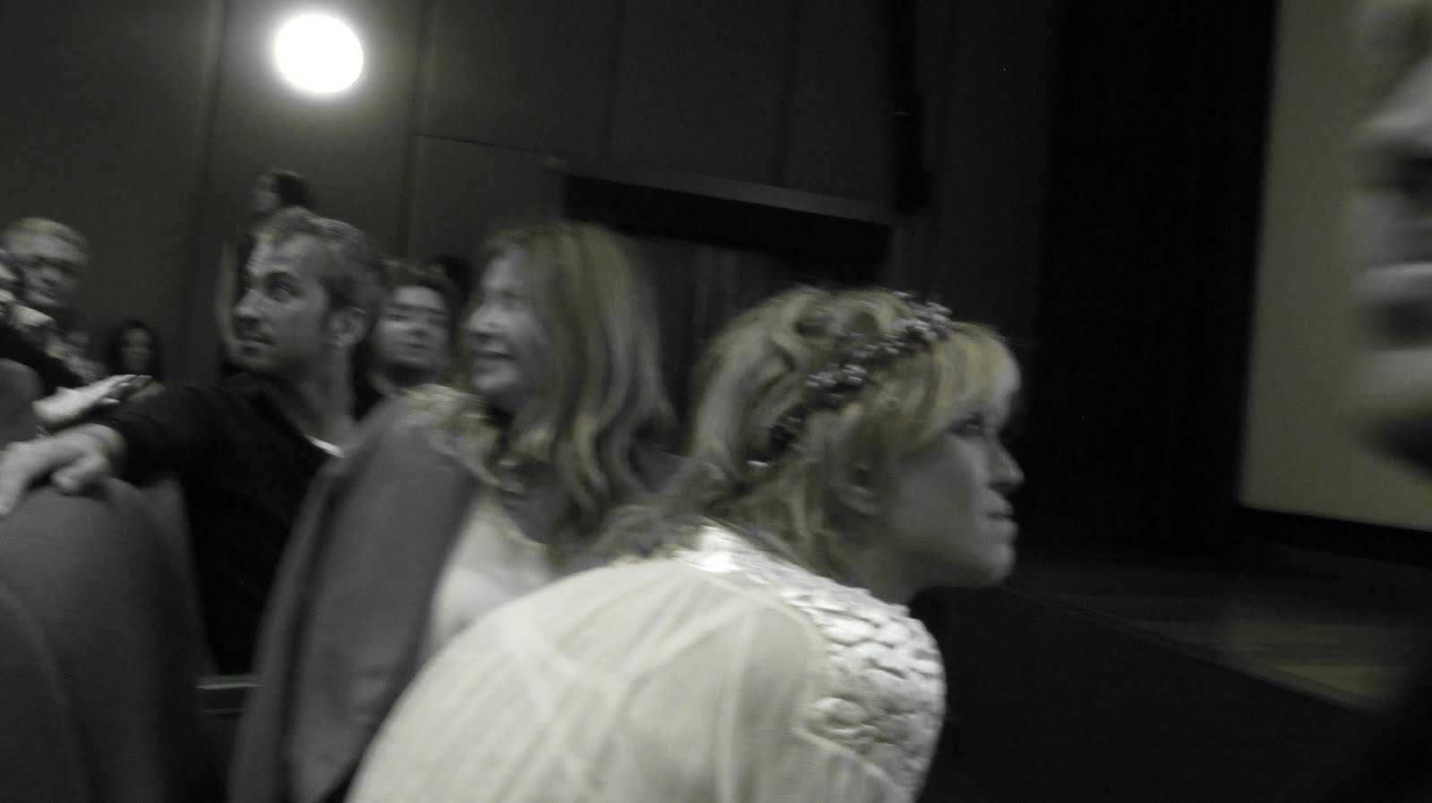 The morning ended with questions from Courtney Love who had flowers in her hair and looked suitably rock and roll.