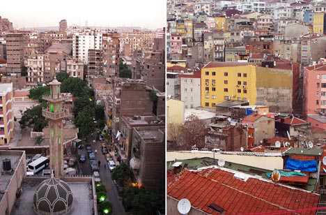 Dense urban development in Cairo (left) and Istanbul (right). Photos: reibai / Creative Commons (L) and Jennifer Hattam (R).