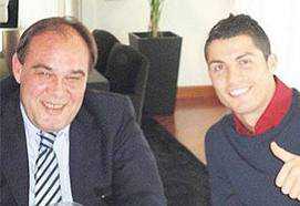 Besiktas Chairman Demiroren with Ronaldo