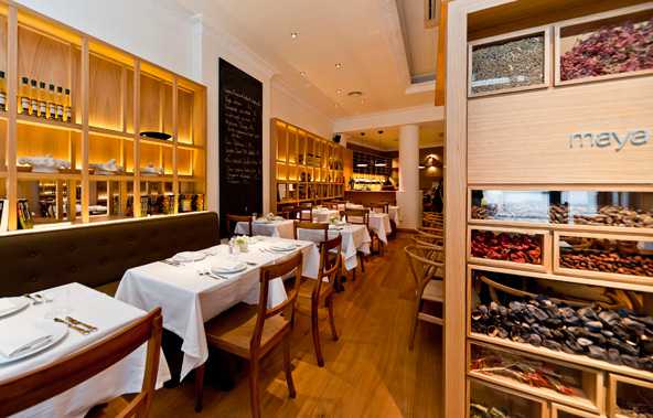 Photographs by Orhan Cem CetinThe dining room at chef Didem Senol’s Istanbul restaurant Lokanta Maya.