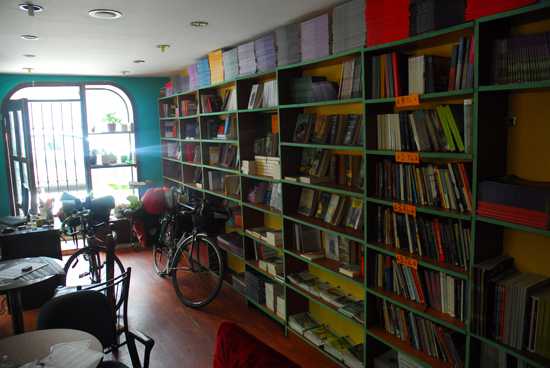 PEDAL bikes in the bookshop