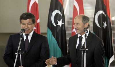 Turkish Foreign minister and Abd Jalil
