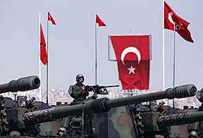Turkey is developing an indigenous arms industry. [Reuters]