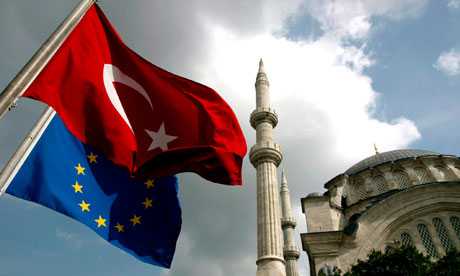 TURKEY flag EU flag 007