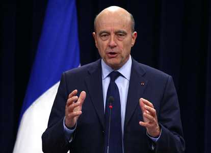 French Foreign Minister Alain Juppe speaks during a press conference in Ankara today. AFP photo