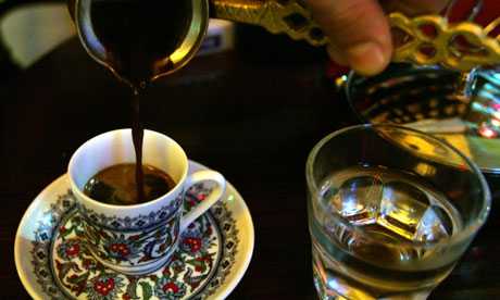 A traditional Turkish coffee is served at a coffee house in Istanbul.  A traditional Turkish coffee is served at a coffee house in Istanbul. Photograph: Fatih Saribas/Reuters