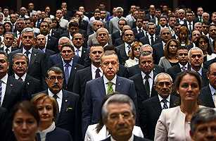 a_turkey_1128 The standout Erdogan with his party's newly elected MPs after June's landslide Photograph by Adem Altan