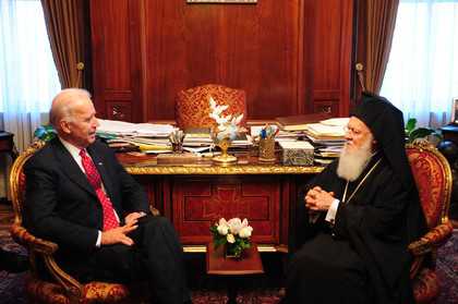 U.S. Veep Biden Meets Patriarch Bartholomew in Turkey
