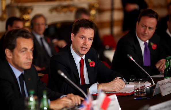 Nick+Clegg+David+Cameron+Meets+Nicolas+Sarkozy