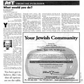 Op ed in Atlanta Jewish Times