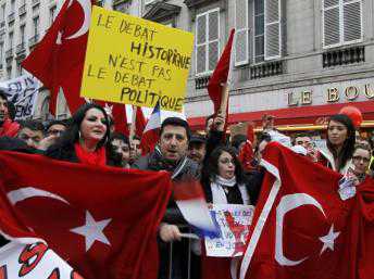 Pro-Turkish demonstrators in Paris last month Reuters/Charles Platiau