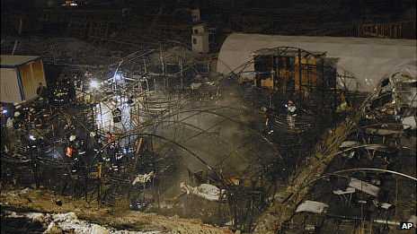Istanbul blaze kills 11 construction workers