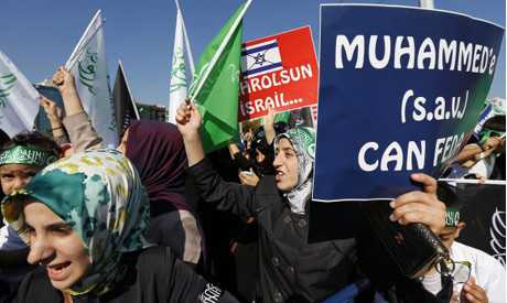500 protest anti-Islam film, cartoon in Istanbul