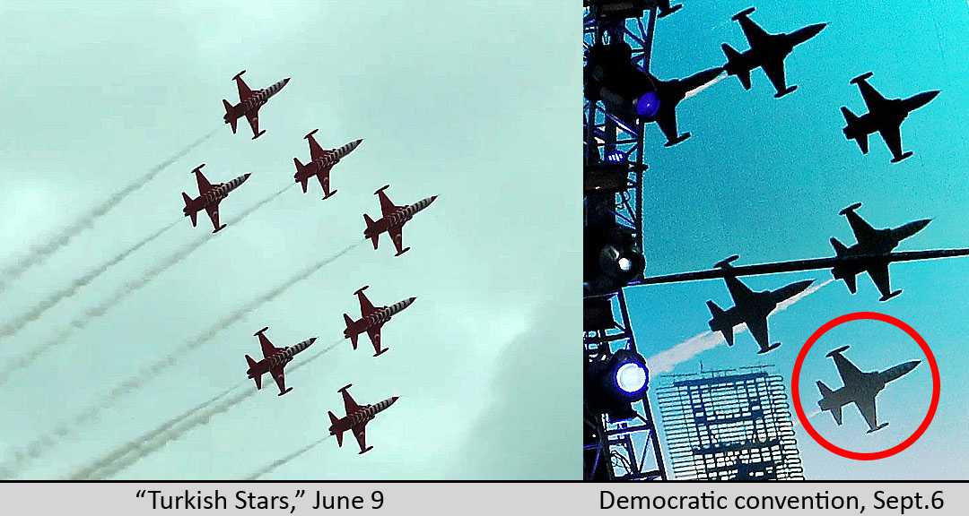 Fighter jets in Democratic convention’s military montage were Turkish, not American