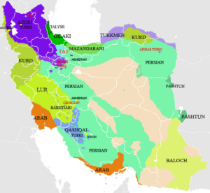 Iran ethnic groups map