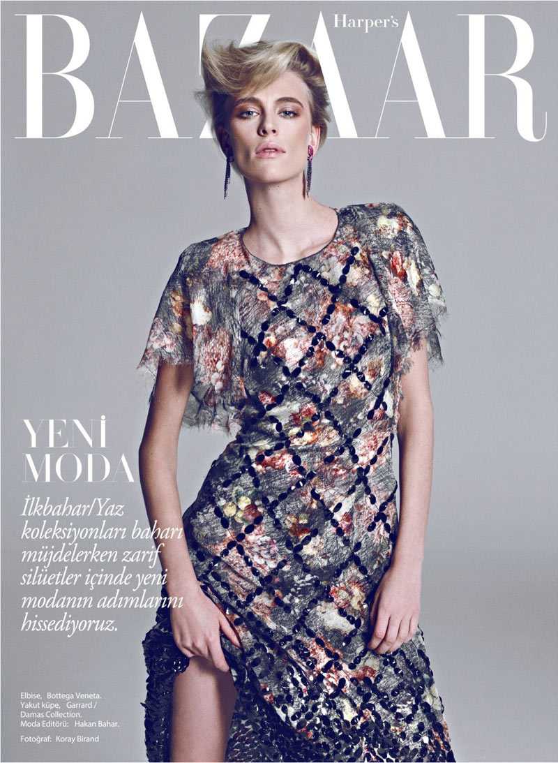 Milou van Groesen Poses in Harper’s Bazaar Turkey February 2013 Cover Shoot by Koray Birand