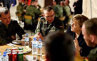 Merkel Visits Troops Operating Patriots in Turkey