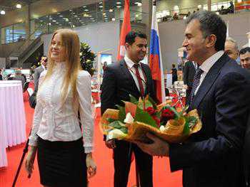 Culture and Tourism Minister Ömer Çelik attended the Tourism Fair in Moscow. AA photo