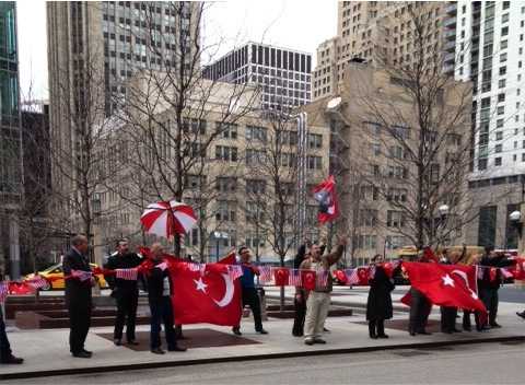 Chicago Armenians Demonstrate Against Denial