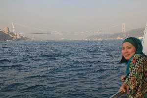 The writer at Bosphorus. Foto Bernama