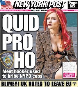 This hooker was used to bribe NYPD cops with group sex