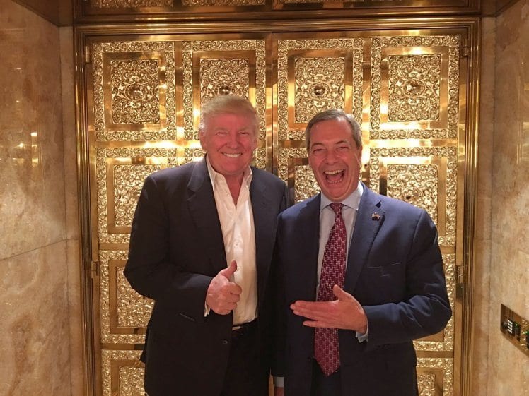 Trump says he wants Nigel Farage to become British ambassador
