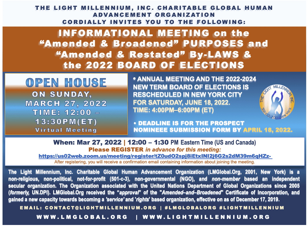 Informational Meeting on the 2022 LMBoD Elections