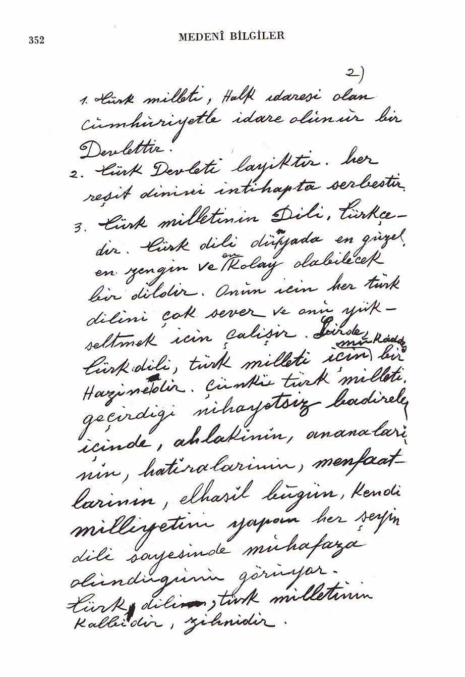 Mustafa Kemal Atatürk'ün elyazısı notlarından alınmadır : - mkelyazilari2