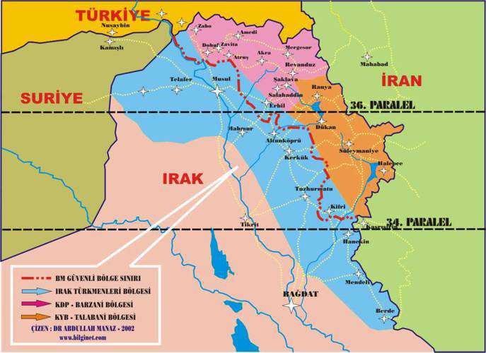 Soğuk Savaş sonrası yaşanan gelişmeler Türkiye’nin jeopolitik havzasında yaşanan hareketlenme birinci ve “ikinci körfez savaşı” ertesi Irak’ın kuzeyinde yaşanan fiili durum ve Türkiye’ye karşı hızını arttıran bölücü terör faaliyetleri bölgenin Türkiye’nin güvenliği açısından tartışılması gerektiğini ortaya çıkarmaktadır. - harita