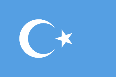 İngiltere Türk Dernekleri Federasyonu (ITDF), Sincan Uygur Özerk Bölgesi'ndeki olayları kınamak ve Uygur Türklerinin haklarını korumak için Uluslararası Af Örgütü ve Uluslararası Azınlık Hakları Grubu'na yazılan mektupları imzaya açtı. - Flag of Eastern Turkistan