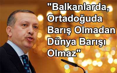 Başbakan Recep Tayyip Erdoğan, dünyada 150 ülke ve 350 gazeteyi birleştiren internet sitesi "project syndicate" tarafından yayımlanan makalesinde, "Türkiye'nin hızla bütünleşen dünyanın gözden çıkarılamaz önemli unsuru" olduğunu belirtti. Çek Cumhuriyeti'nin başkenti Prag'dan idare edilen web sitesinde Başbakan Erdoğan, "Türkiye'nin köklü tarihi altyapısı, jeo-stratejik konumu, hızla büyüyen ekonomisi, etkin dış siyaseti ile 2010'un ve yeni 3. binyılın girişinde bölge istikrarı ve dünya barışı için çok önemli bir ülke olduğunu anlattı. - 141210 ha peace
