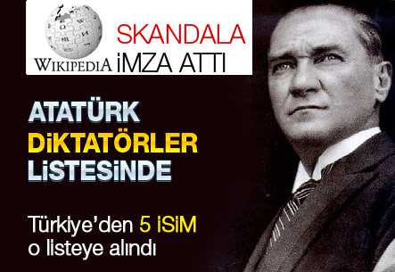 Atatürk’ü diktatörler listesine aldılar