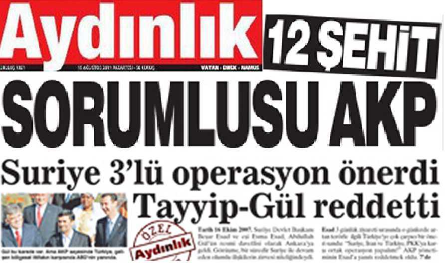Tarih 16 Ekim 2007.  Suriye Devlet Başkanı Beşar Esad ve eşi Esma Esad, Abdullah Gül'ün resmi davetlisi olarak Ankara'ya geldi. Görüşme, bir süredir Suriye ile devam eden olumlu ilişkilerin zirvesi niteliğindeydi. Esad üç günlük ziyareti sırasında o günlerde artan terör olaylarıyla ilgili Türkiye'ye çok çarpıcı bir öneri sundu: "Suriye, İran ve Türkiye PKK'ya karşı ortak operasyon yapalım!" - Turkiye Suriye Iran